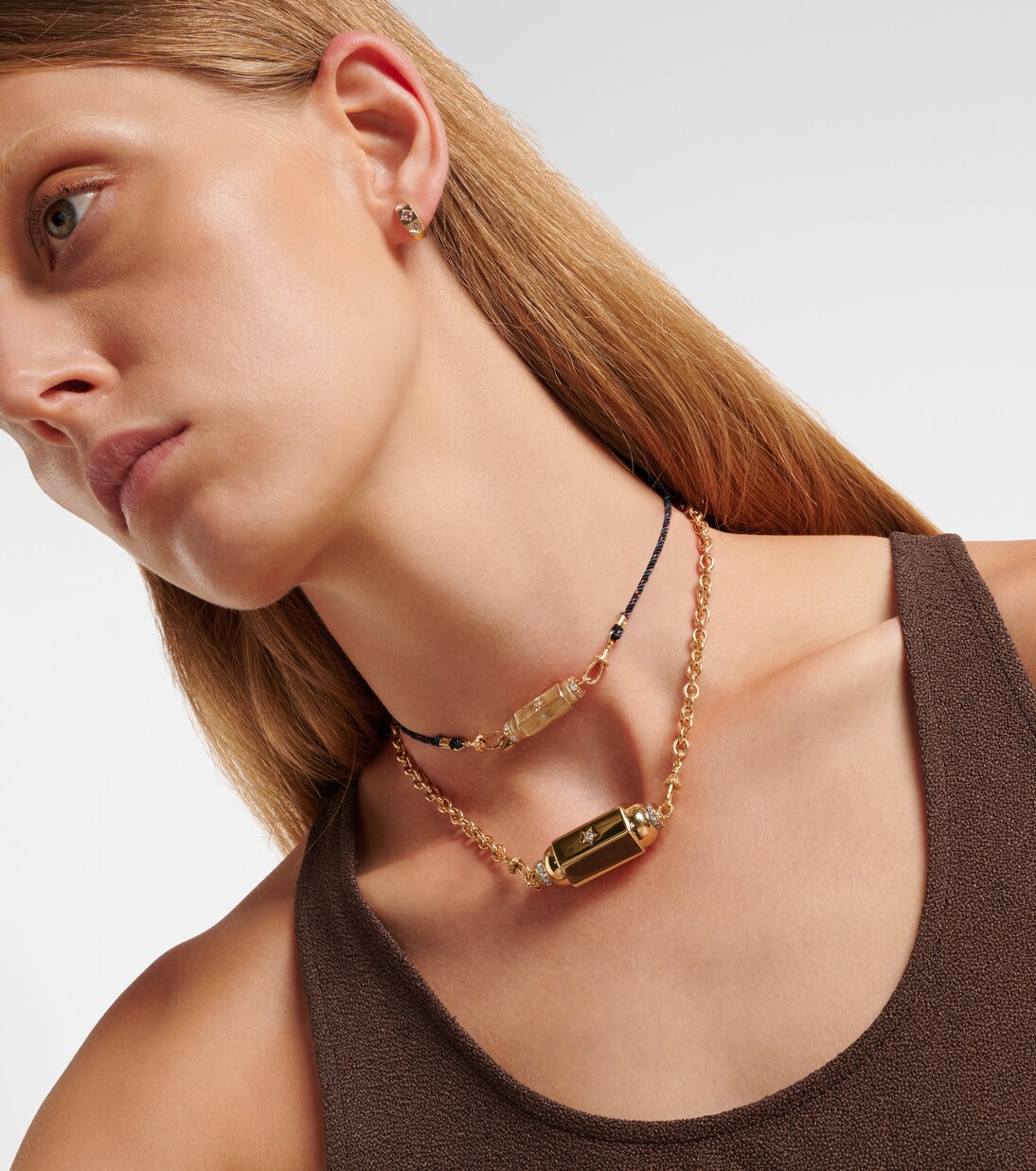 Collar con colgante Jumbo de oro de 18 ct con diamantes | Marie Lichtenberg