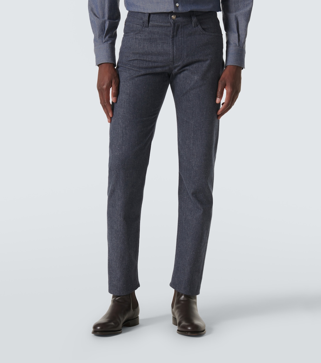 Jean droit à taille mi-haute | Loro Piana