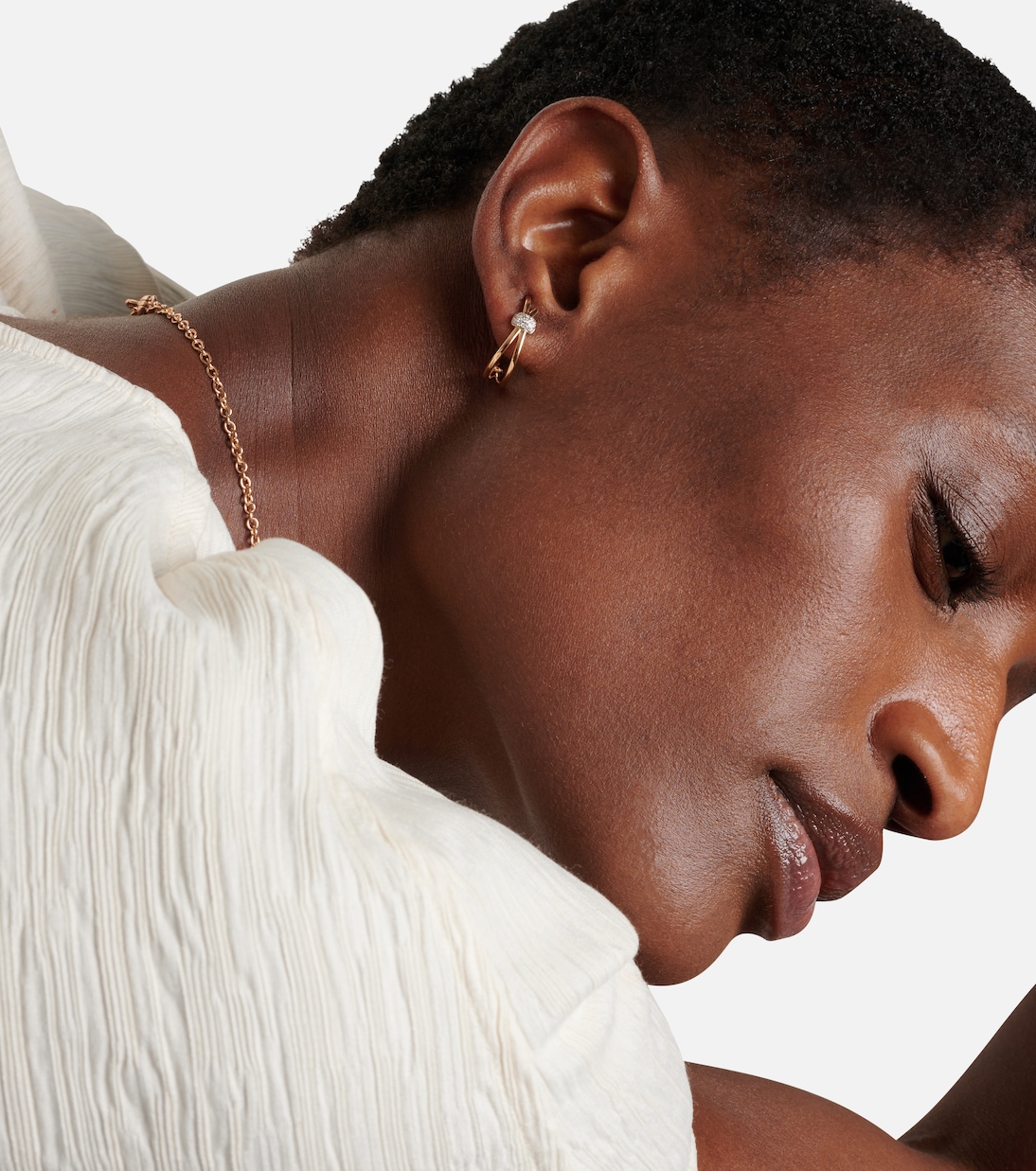 Pendientes Pomellato Together de oro rosa de 18 ct con diamantes | Pomellato