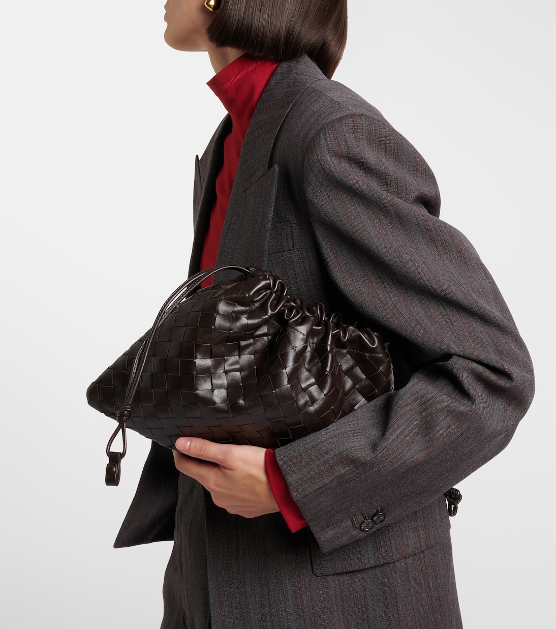 Dustbag Medium leather clutch | Bottega Veneta