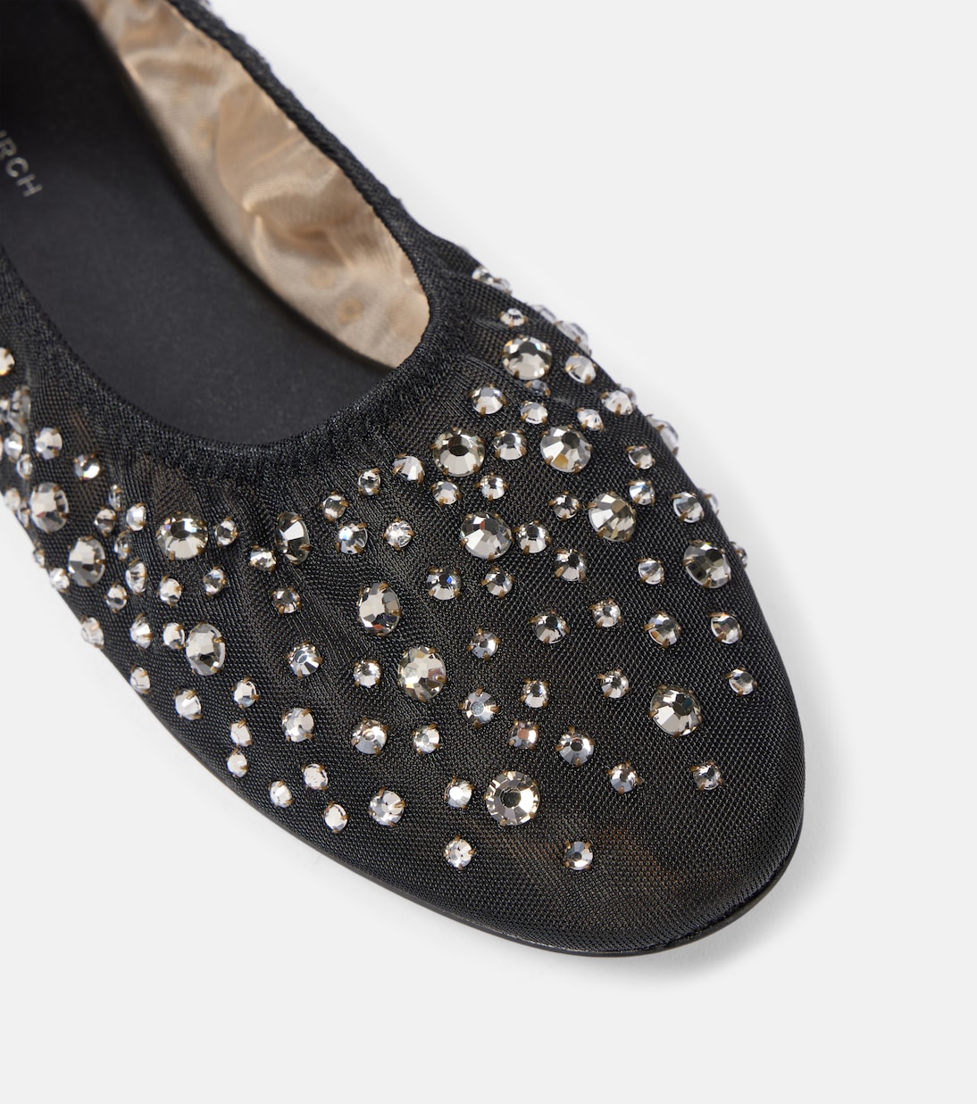 Crystal-embellished mesh ballet flats | Tory Burch