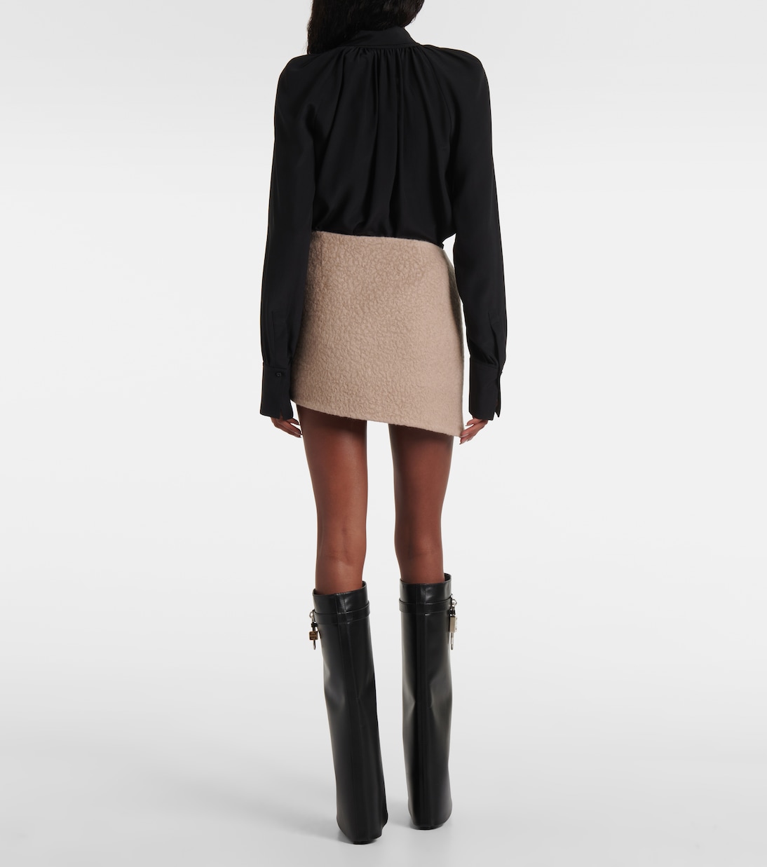 Asymmetric alpaca and wool miniskirt | Givenchy