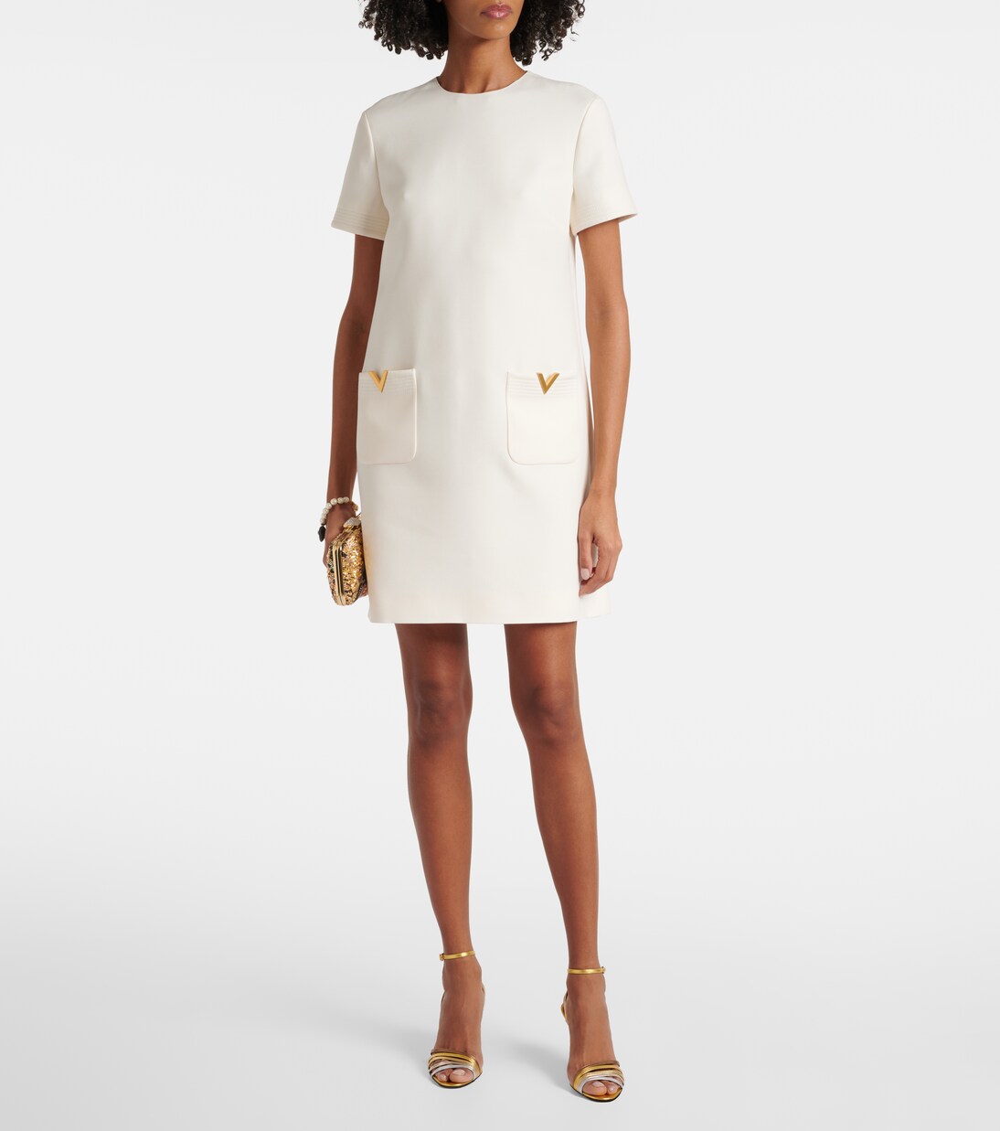 VGold Crepe Couture minidress | Valentino