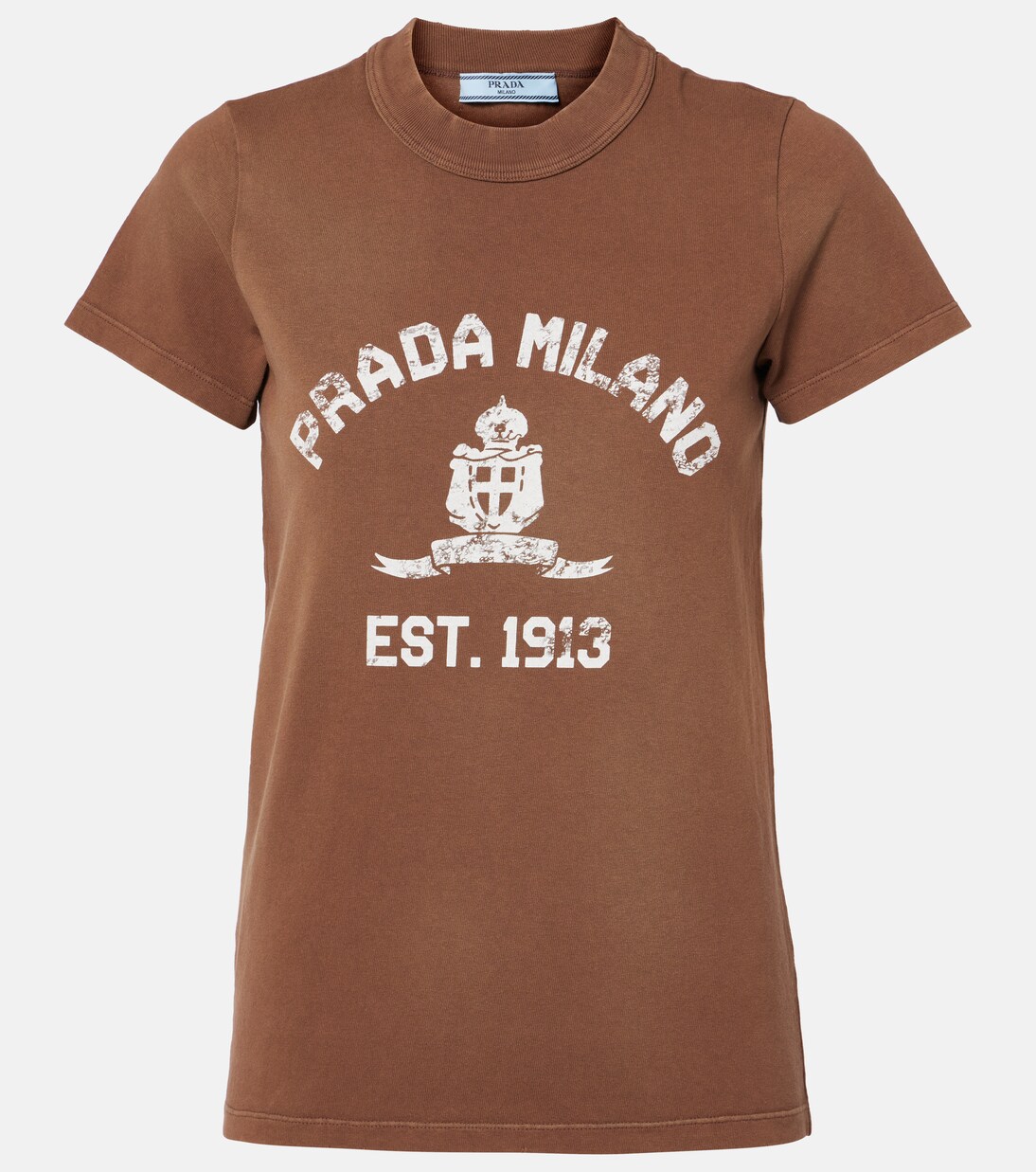 T-Shirt aus Baumwoll-Jersey | Prada