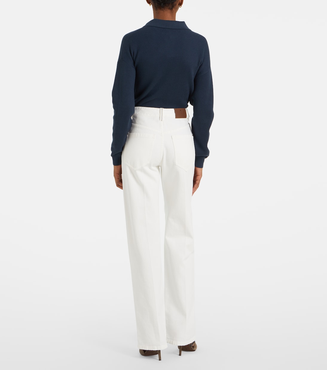 Jean ample à taille mi-haute | Brunello Cucinelli