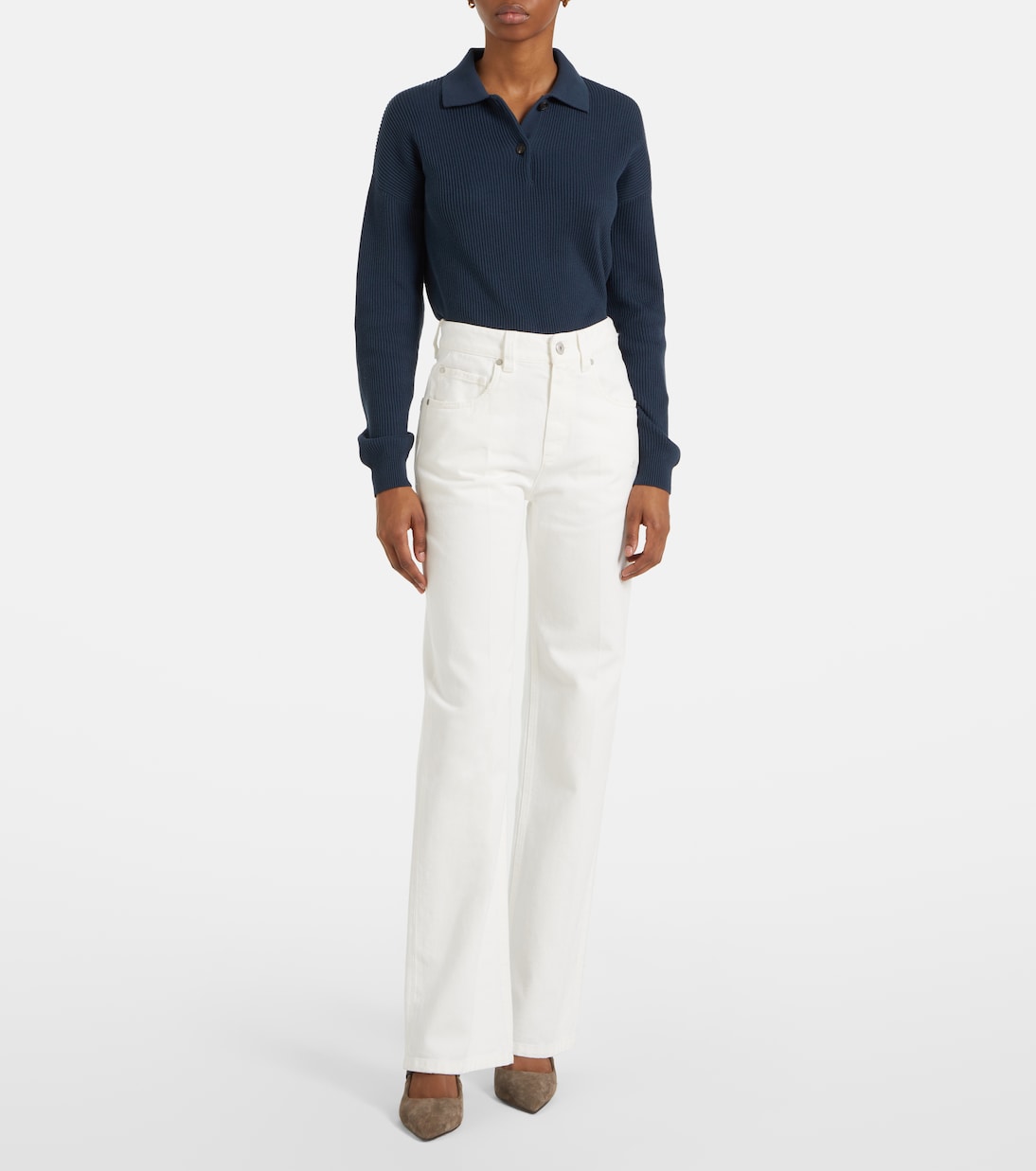 Jean ample à taille mi-haute | Brunello Cucinelli