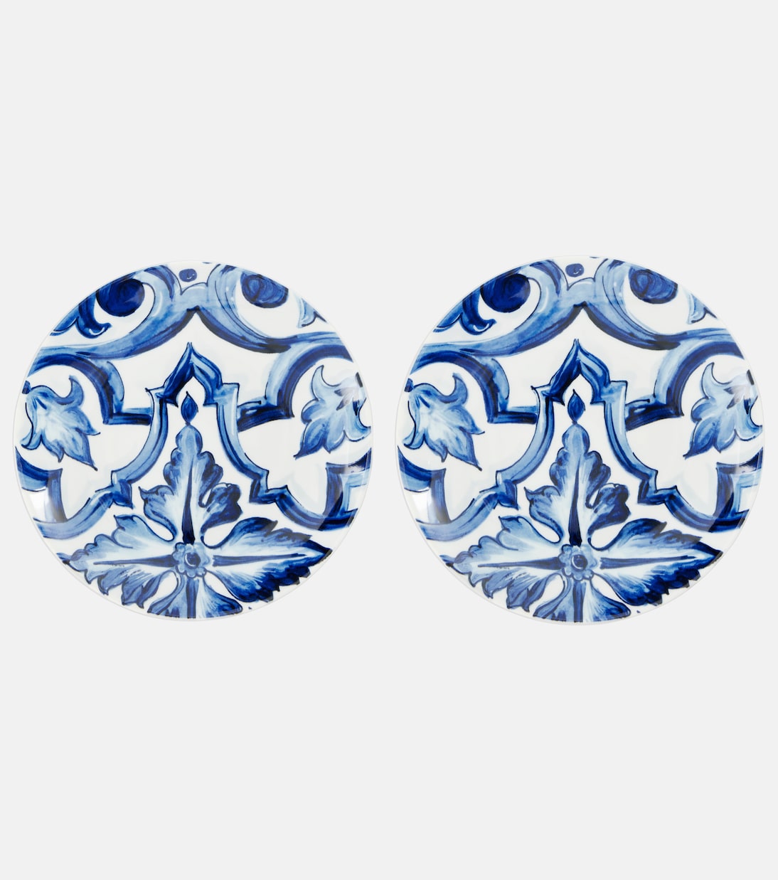 Set of 2 porcelain dessert plates | Dolce&Gabbana Casa