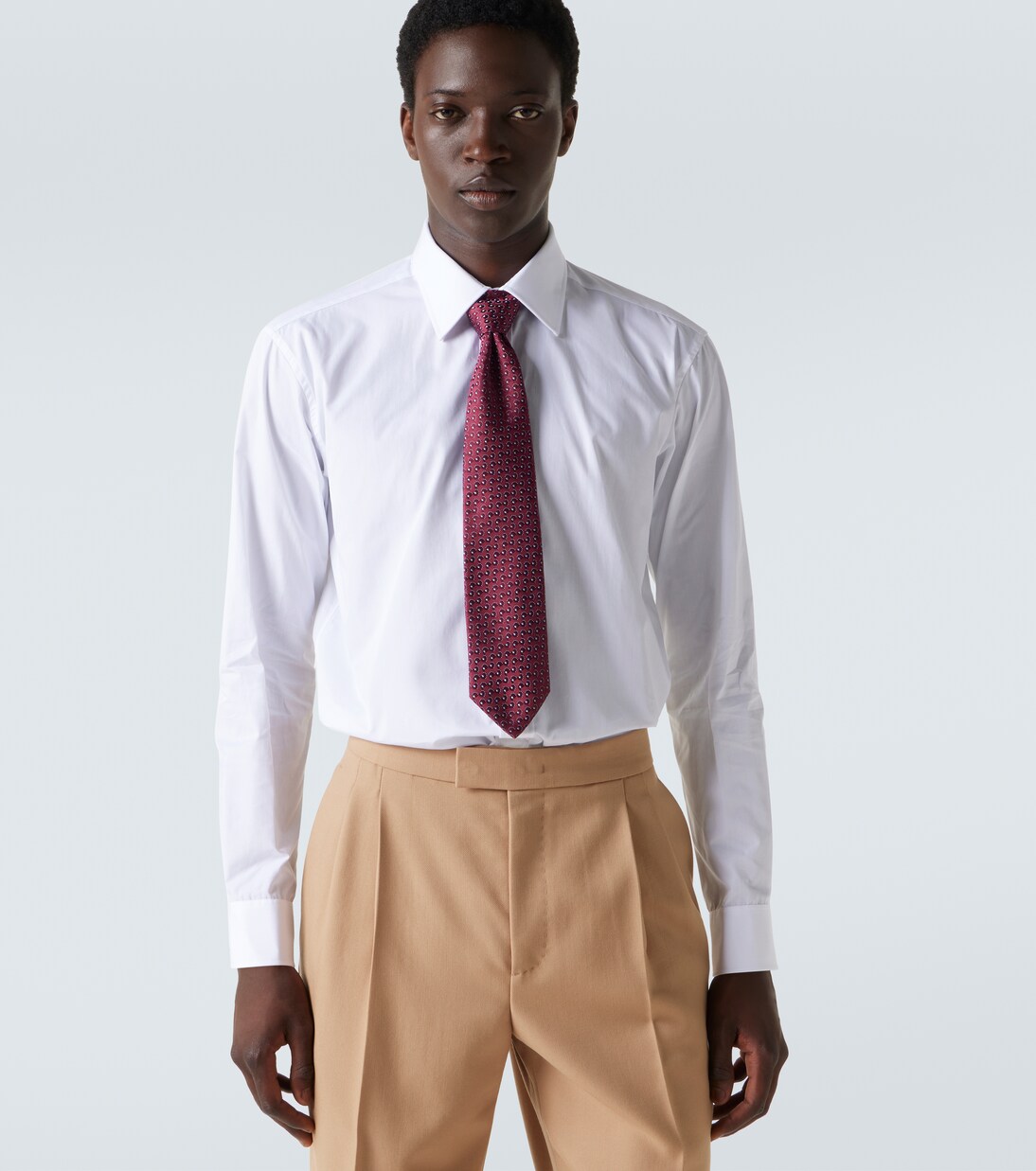 Silk jacquard tie | Charvet