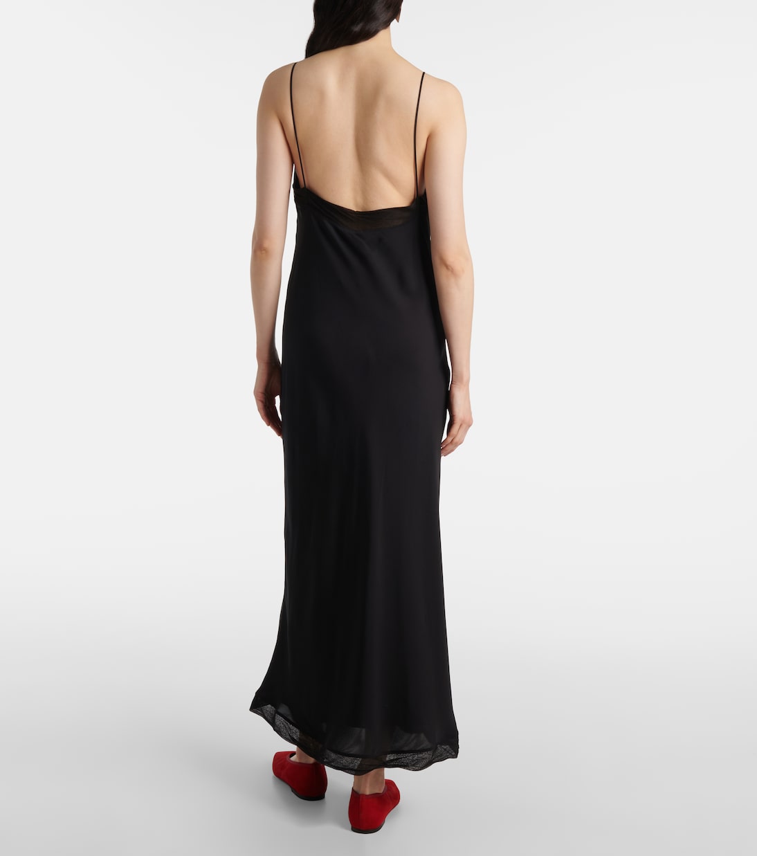 Robe midi en satin de soie | Toteme