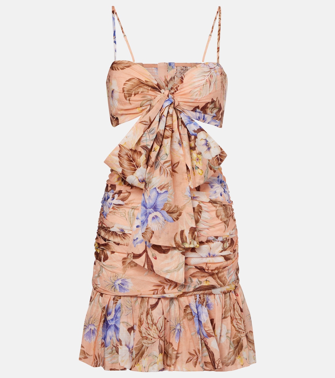 Vestido corto Coco de algodón floral | Zimmermann