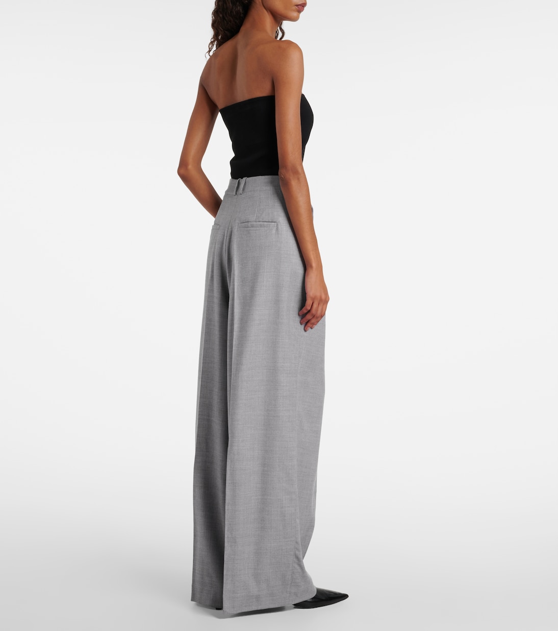 Weite Hose aus einem Wollgemisch  | Entire Studios