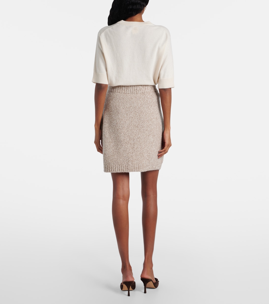 Mini-jupe en cachemire mélangé | Jardin des Orangers