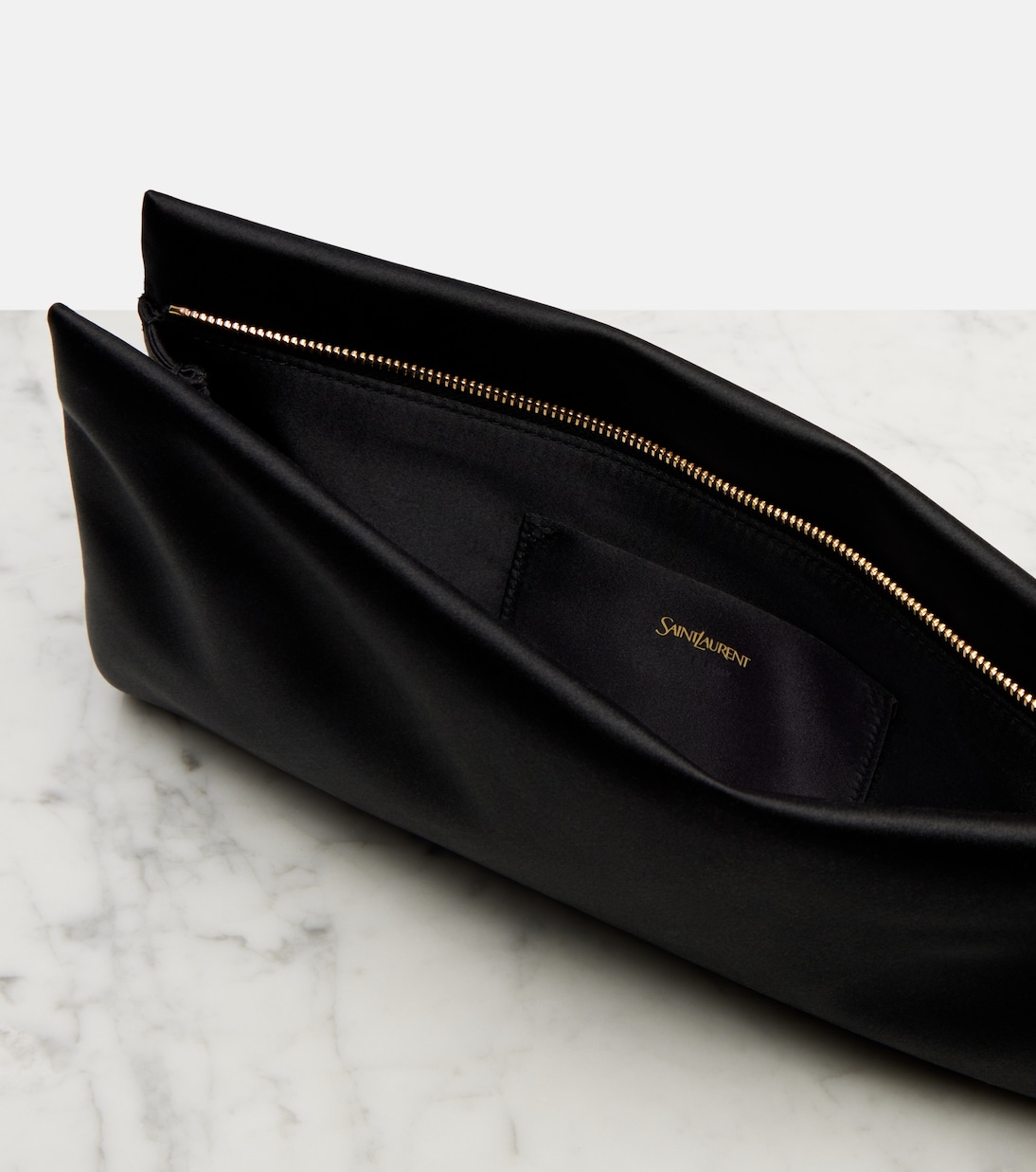 Supple satin clutch | Saint Laurent