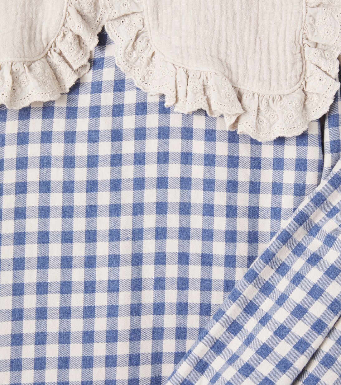 Belen gingham cotton flannel blouse | Cozmo
