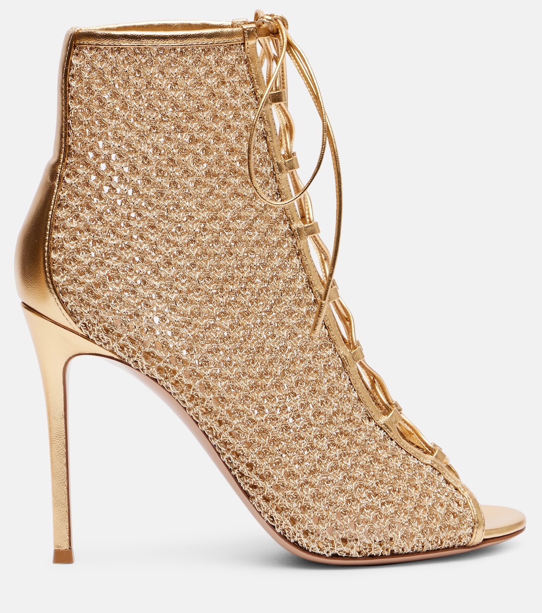 Ankle Boots 105 mit Metallic-Leder | Gianvito Rossi