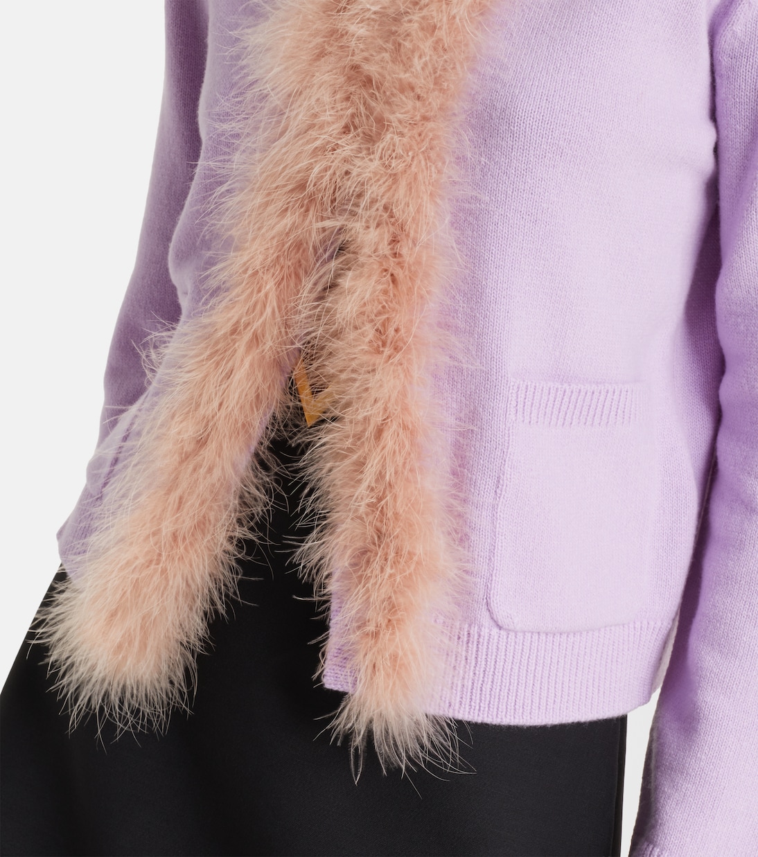 Cardigan aus Schurwolle mit Federn | Valentino