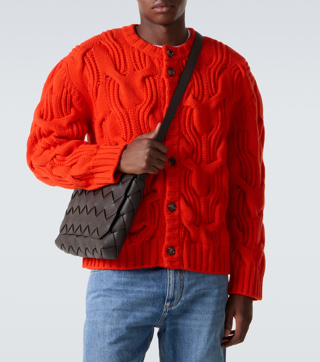 Diago Large leather crossbody bag | Bottega Veneta