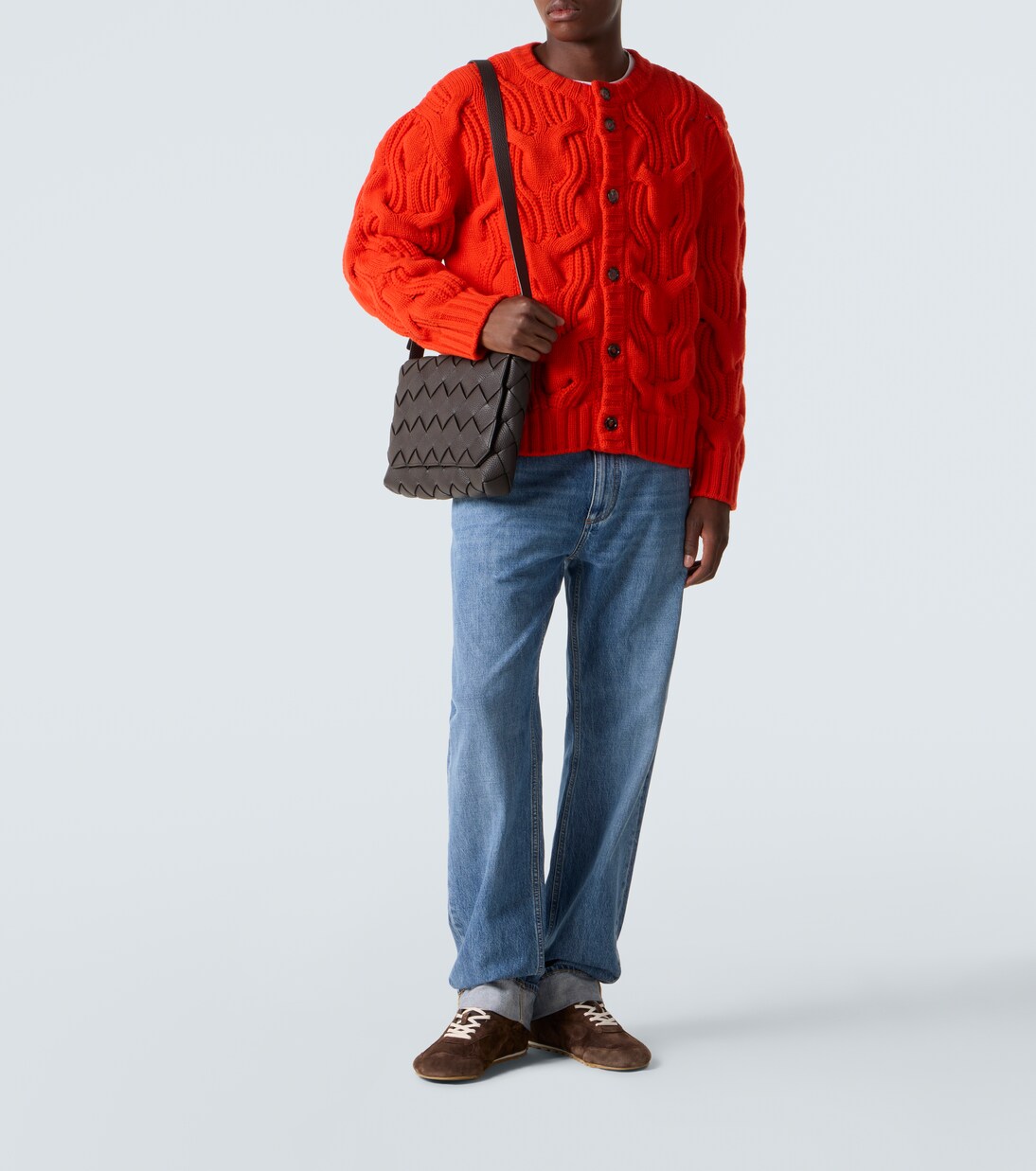 Diago Large leather crossbody bag | Bottega Veneta