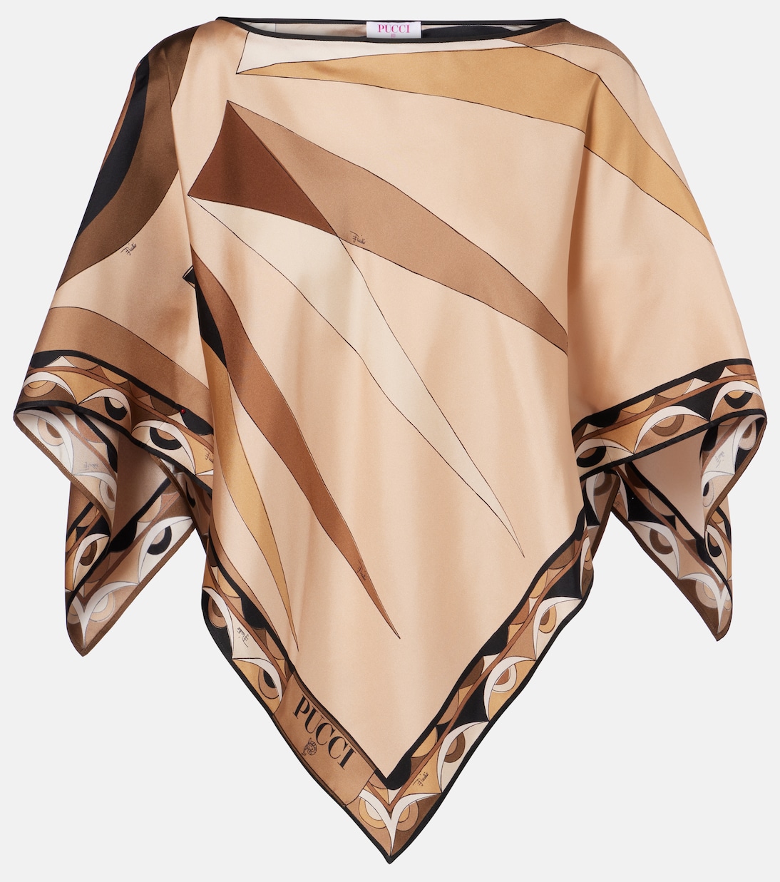 Hawaii silk satin cape | Pucci