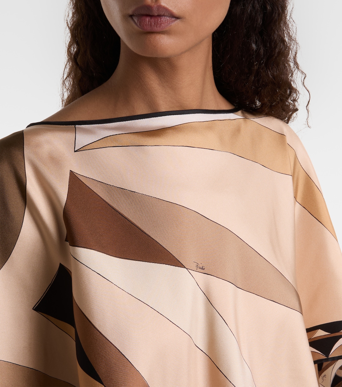 Hawaii silk satin cape | Pucci