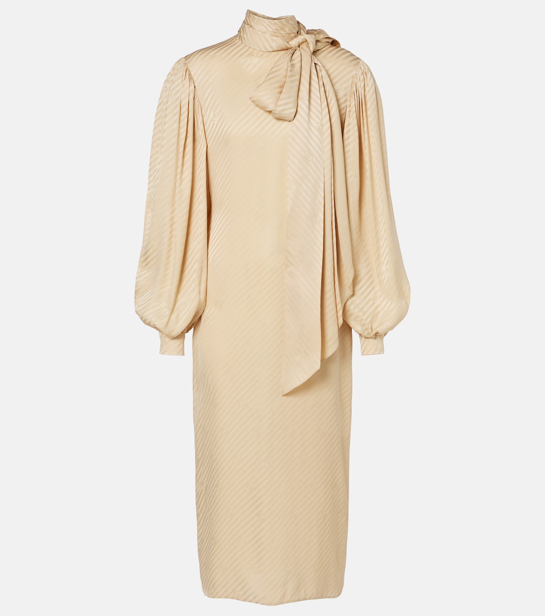 Midikleid GG aus Seiden-Jacquard | Gucci