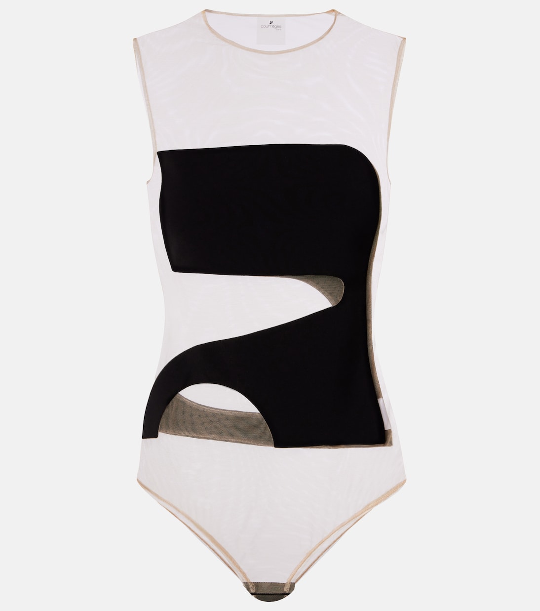 Satin and tulle bodysuit | Courrèges