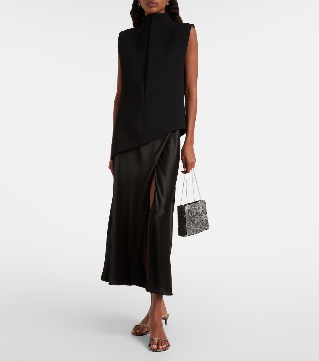 Bolso Emma Mini de piel metalizada | Khaite