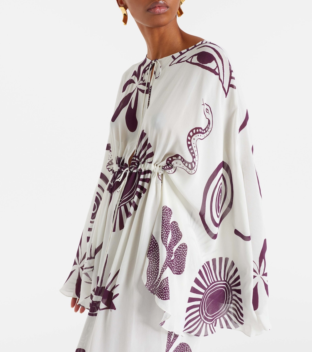 Robe longue Cassia imprimée | Cala de la Cruz