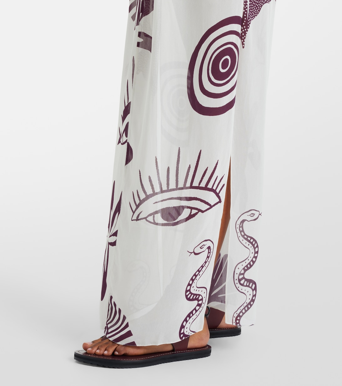 Robe longue Cassia imprimée | Cala de la Cruz