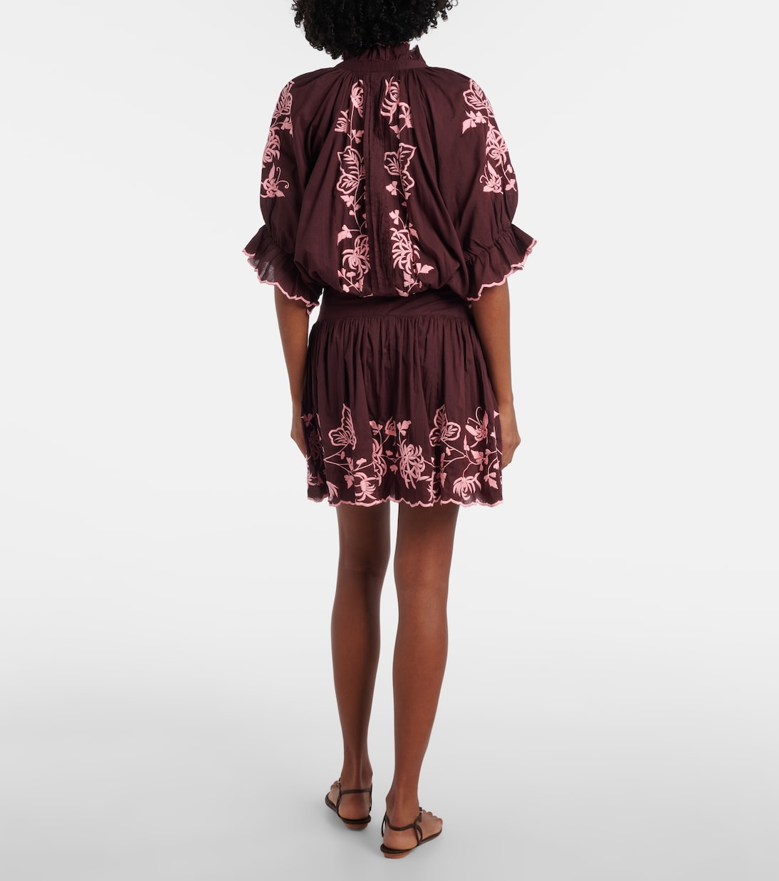 Besticktes Minikleid aus Baumwolle | Juliet Dunn