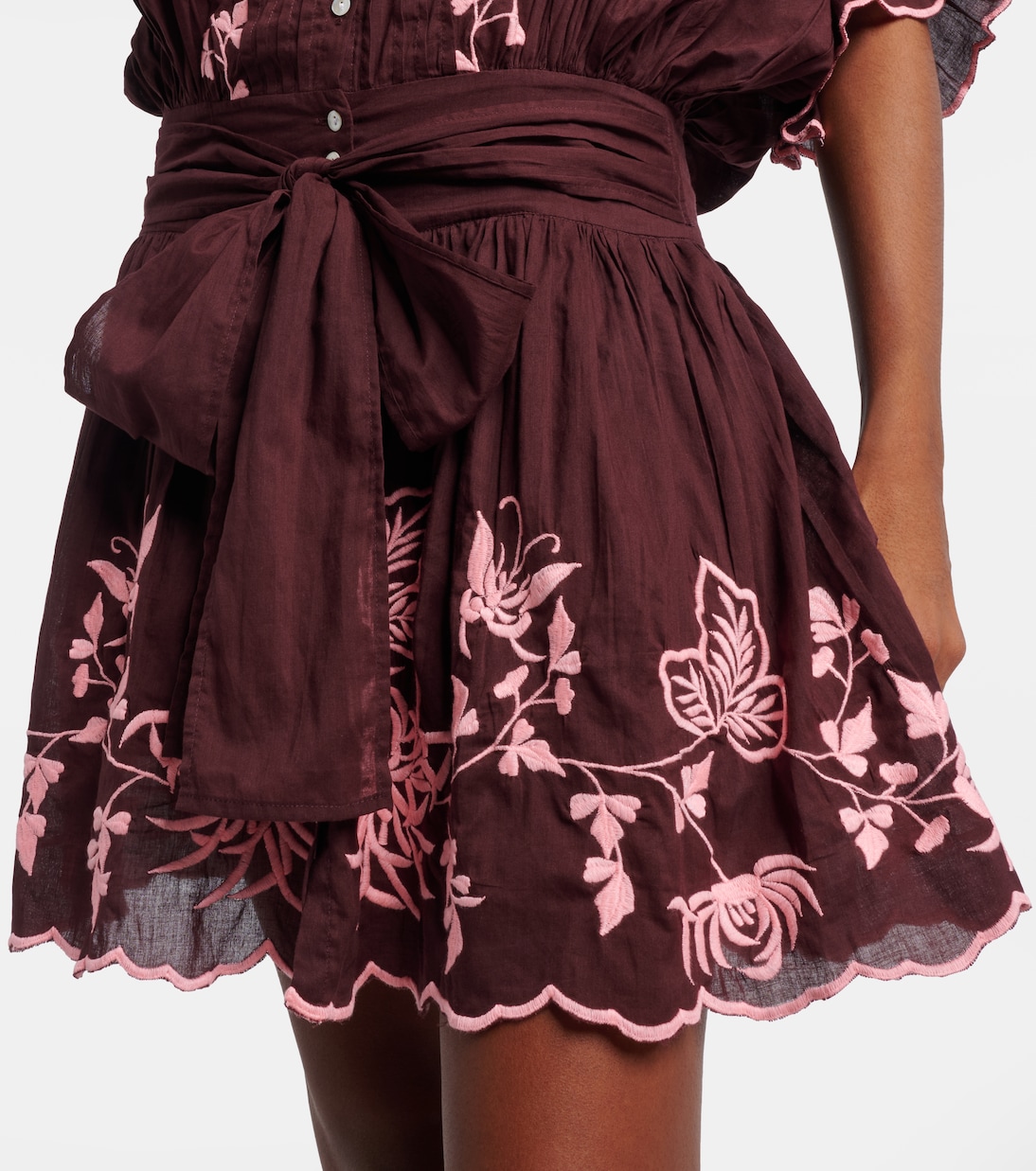 Besticktes Minikleid aus Baumwolle | Juliet Dunn