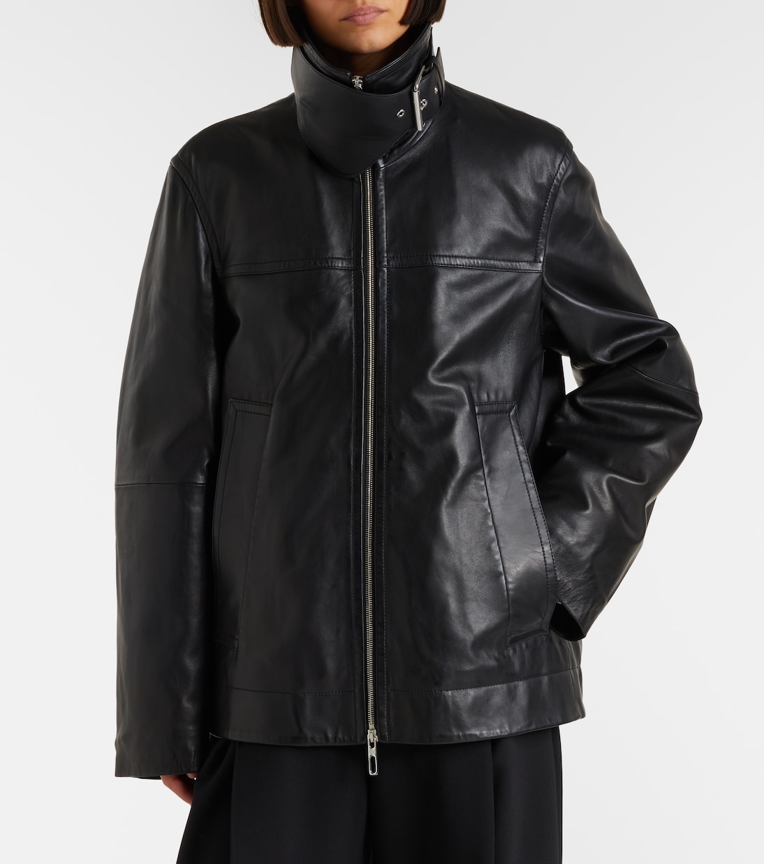 Oversized leather jacket | Sportmax