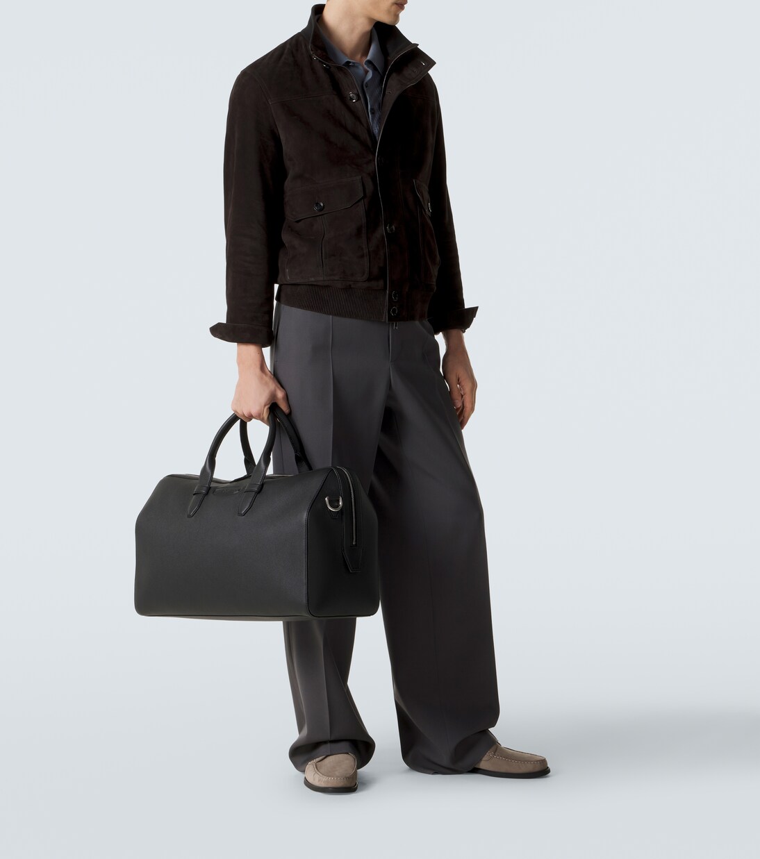Leather duffel bag | Brioni
