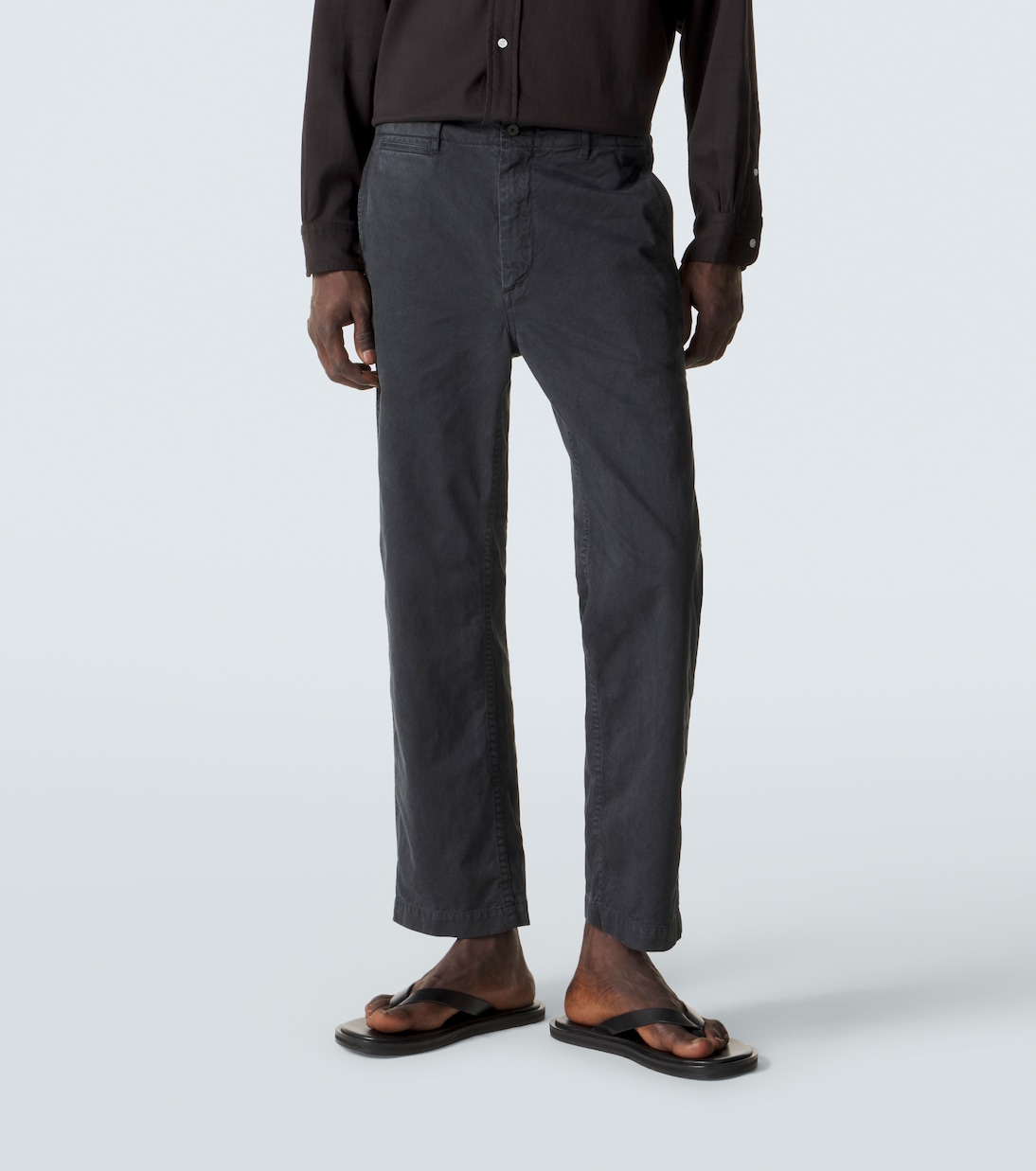 Cotton straight chinos | Auralee