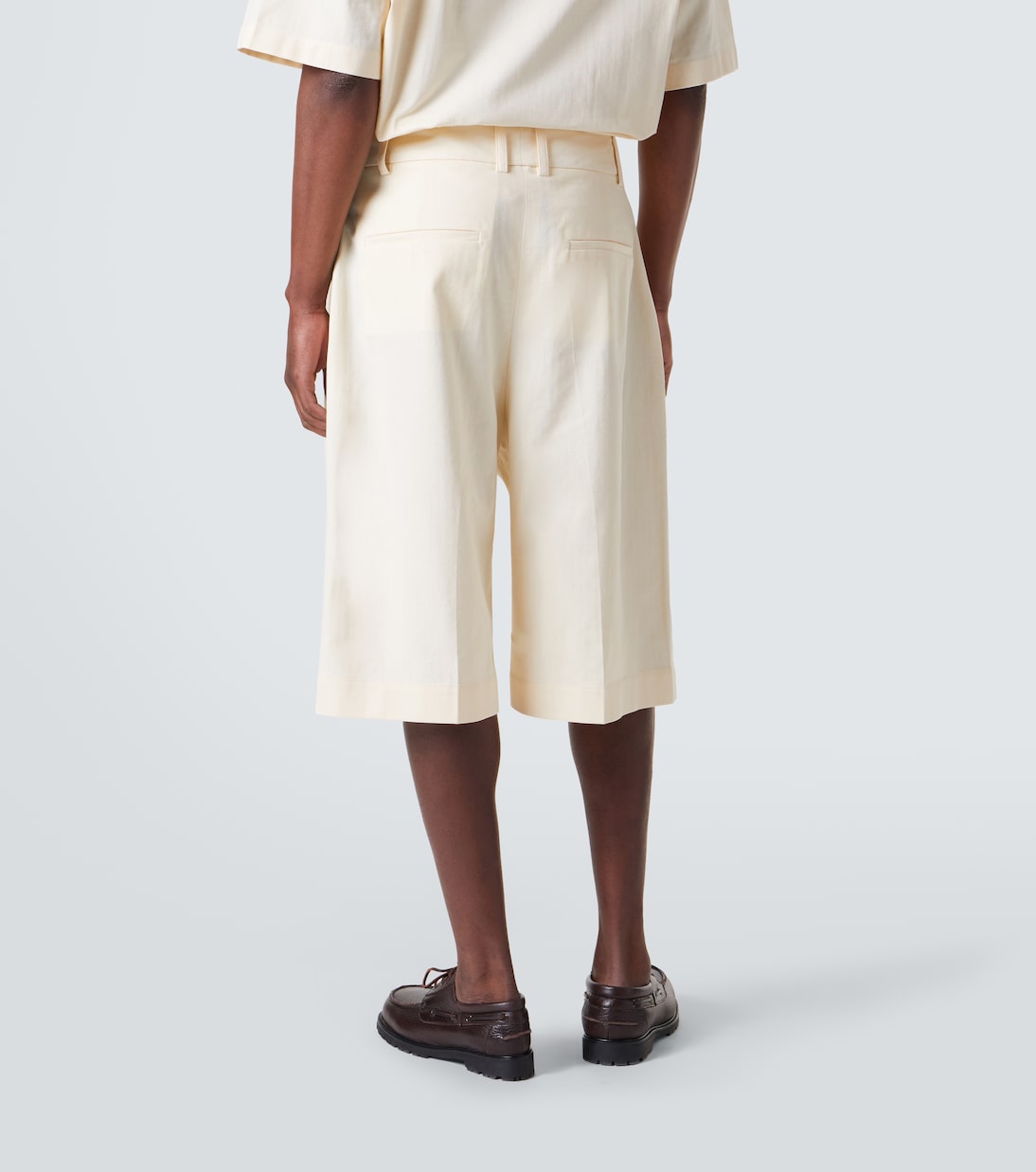 Bermuda-Shorts Fowld aus Baumwolle und Leinen | Studio Nicholson
