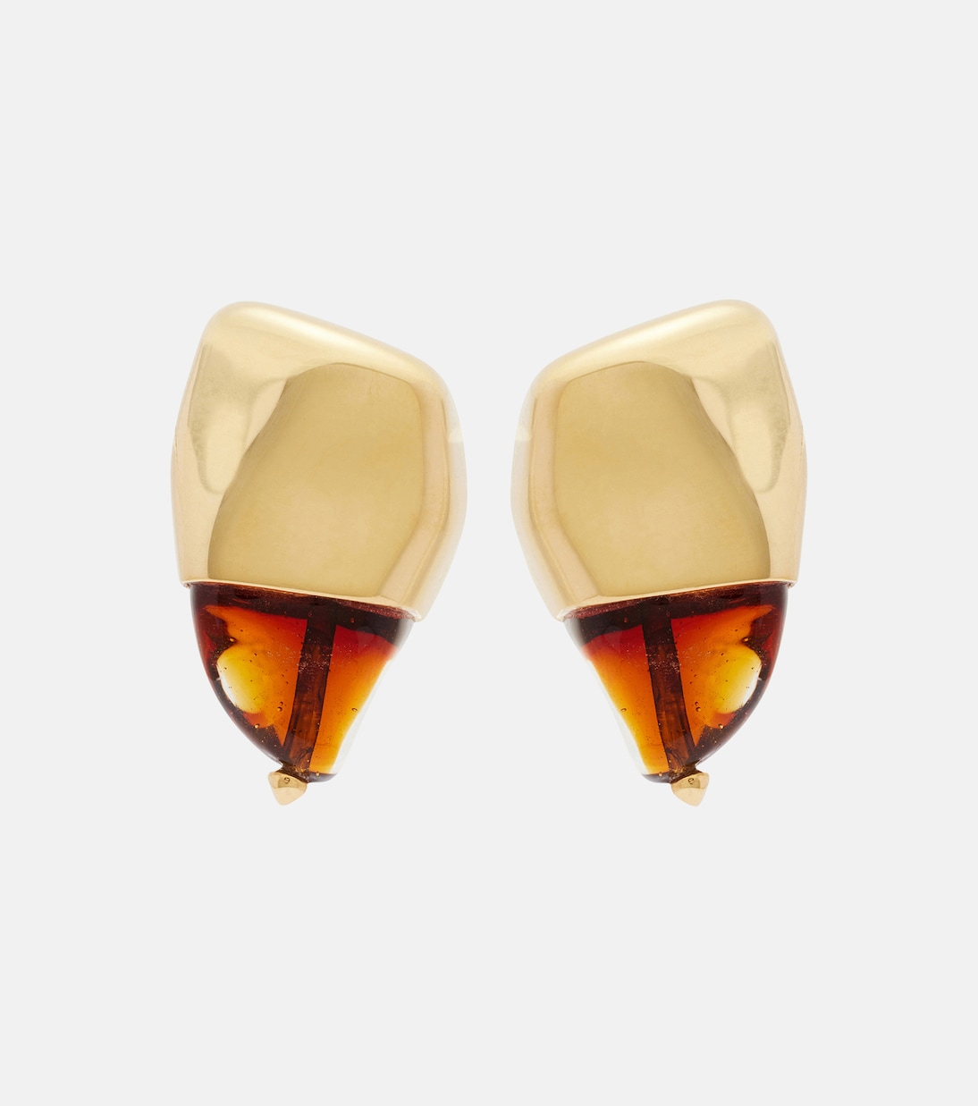 Boucles d’oreilles Prisma Small plaquées or 18 ct | Bottega Veneta