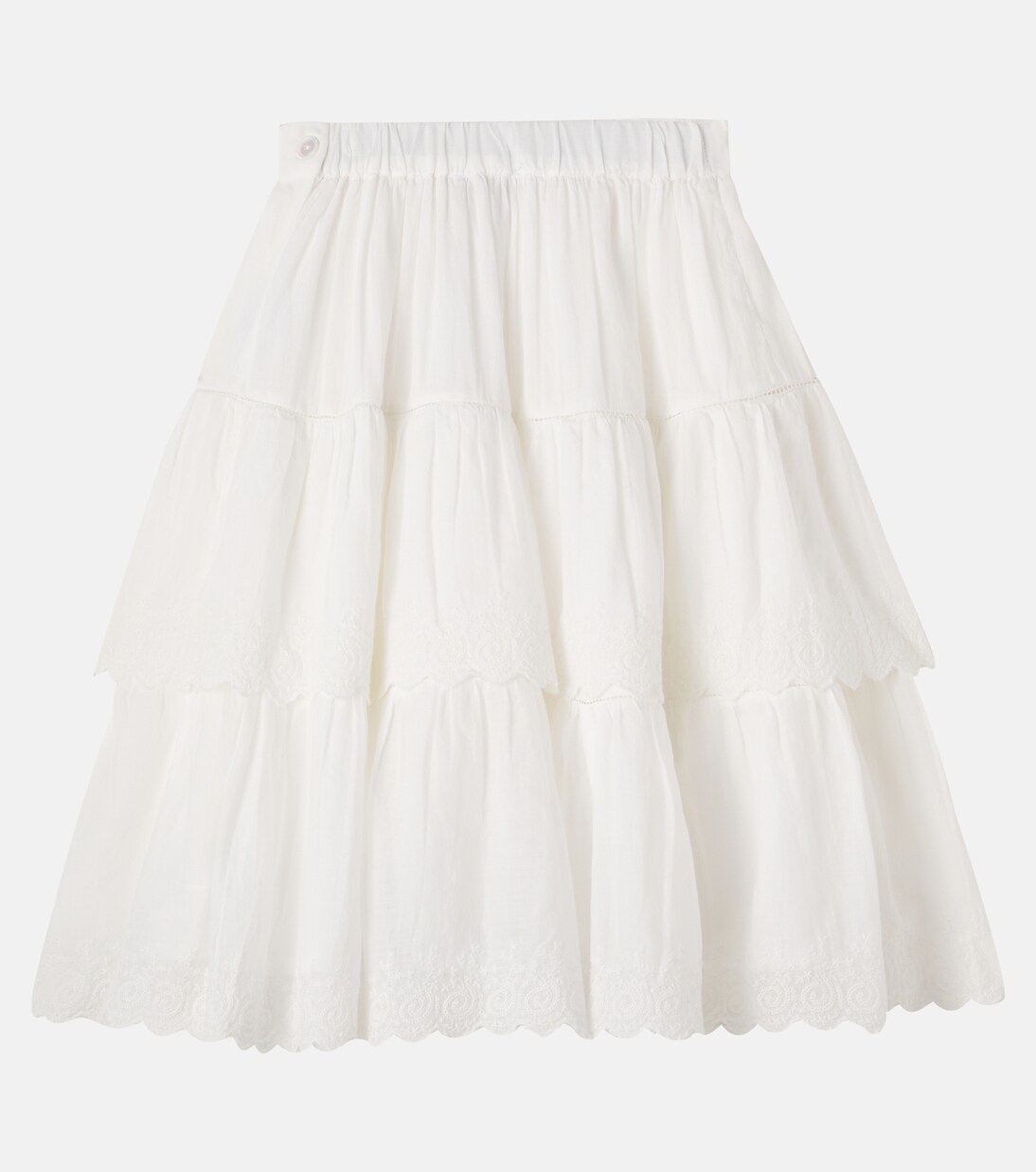 Jupe Lavona brodée en coton | Bonpoint