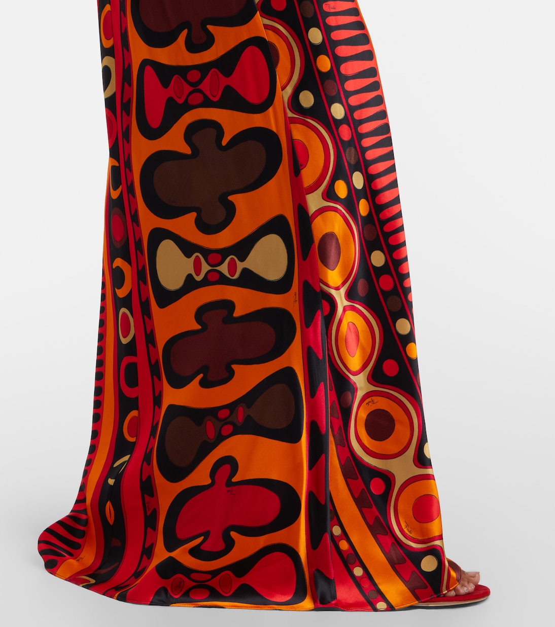 Soleil open-back satin maxi dress | Pucci