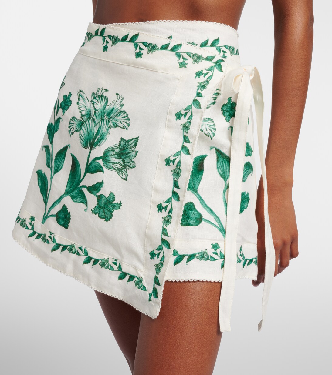 Paréo Luna en lin à fleurs | Agua by Agua Bendita