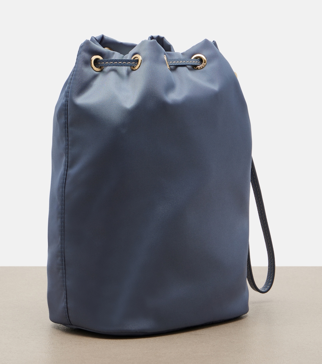 Re-Nylon leather-trimmed pouch | Prada