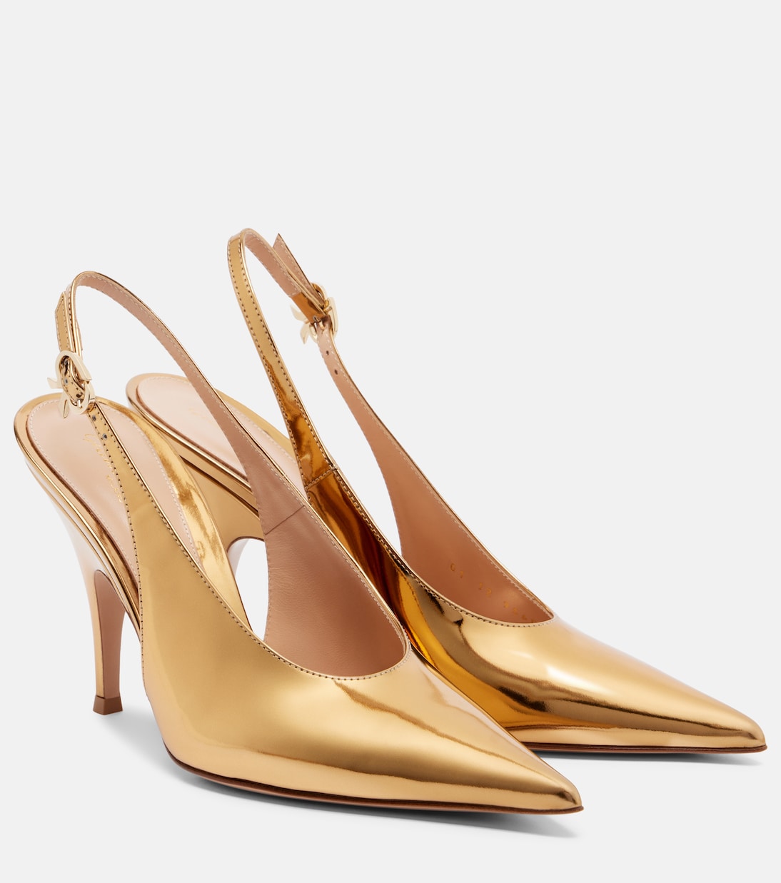 Slingback-Pumps Sofia aus Metallic-Leder | Gianvito Rossi