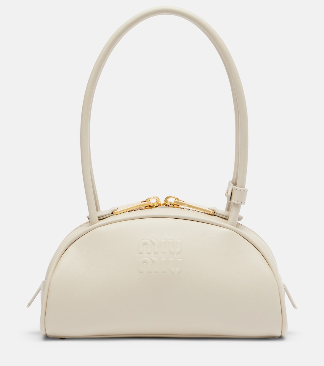 Beau Small leather bowling bag | Miu Miu