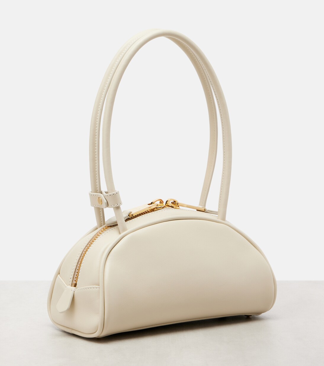 Beau Small leather bowling bag | Miu Miu
