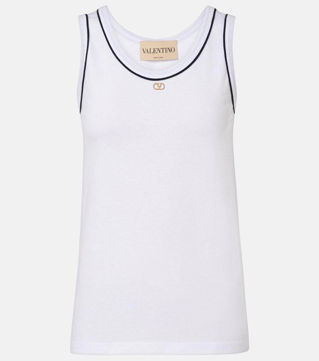 VLogo cotton jersey tank top  | Valentino