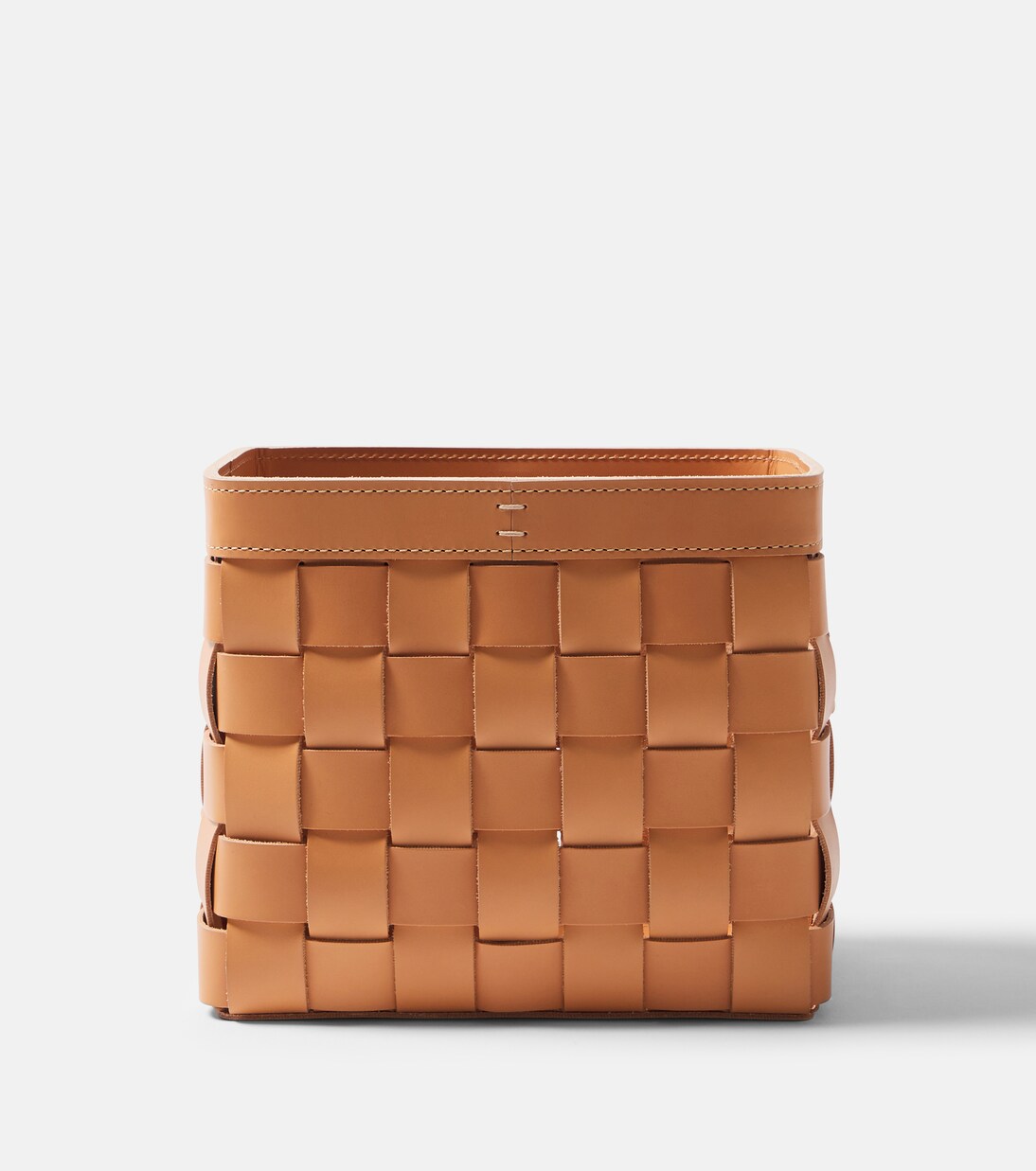 Mondina Small woven leather basket | Giobagnara