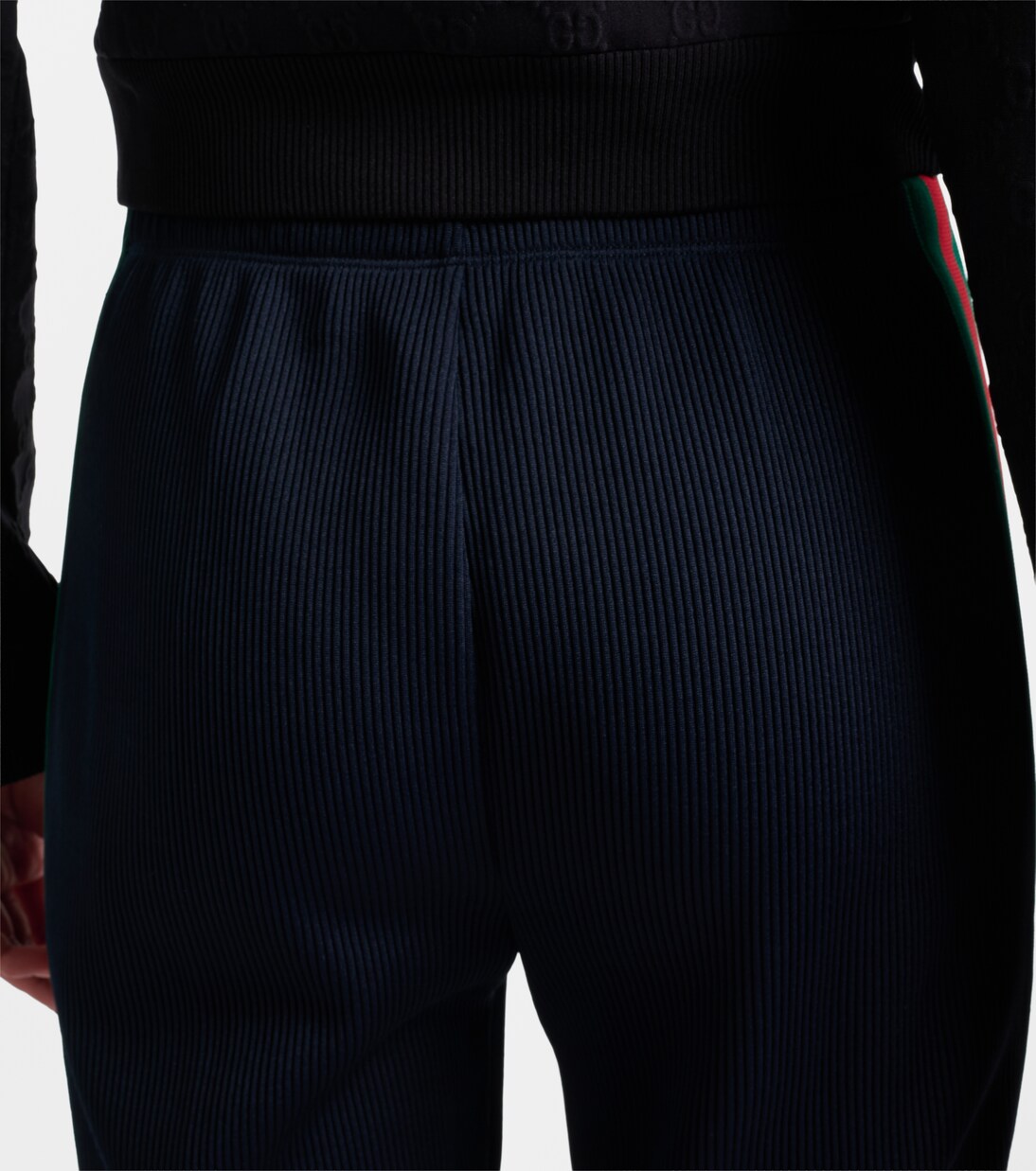 Caprihose Web Stripe aus Rippstrick | Gucci