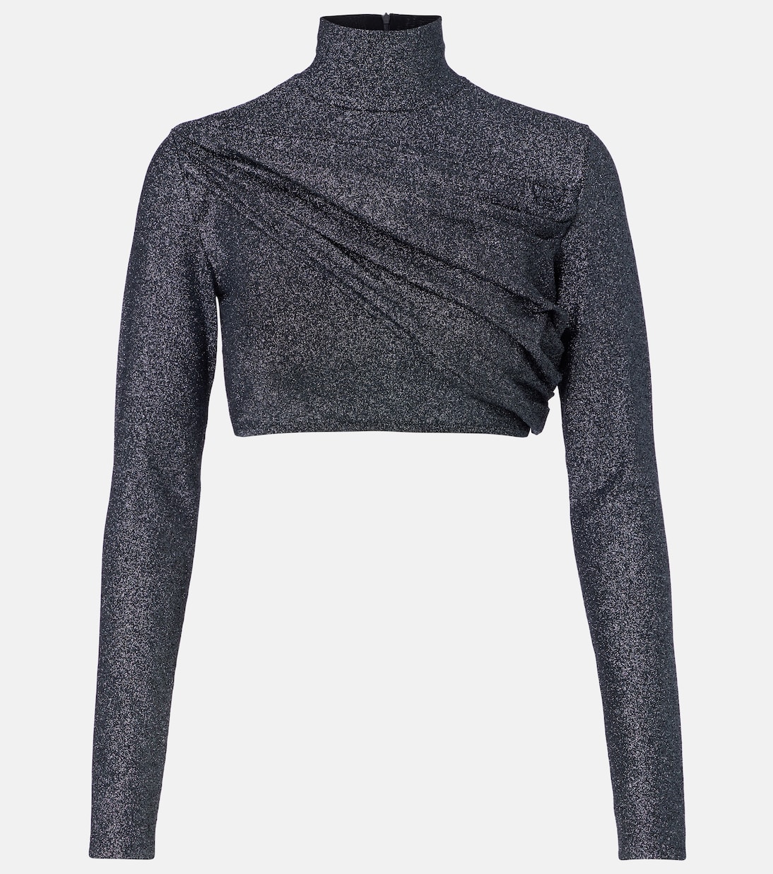 Cropped-Top aus Lamé | Gucci
