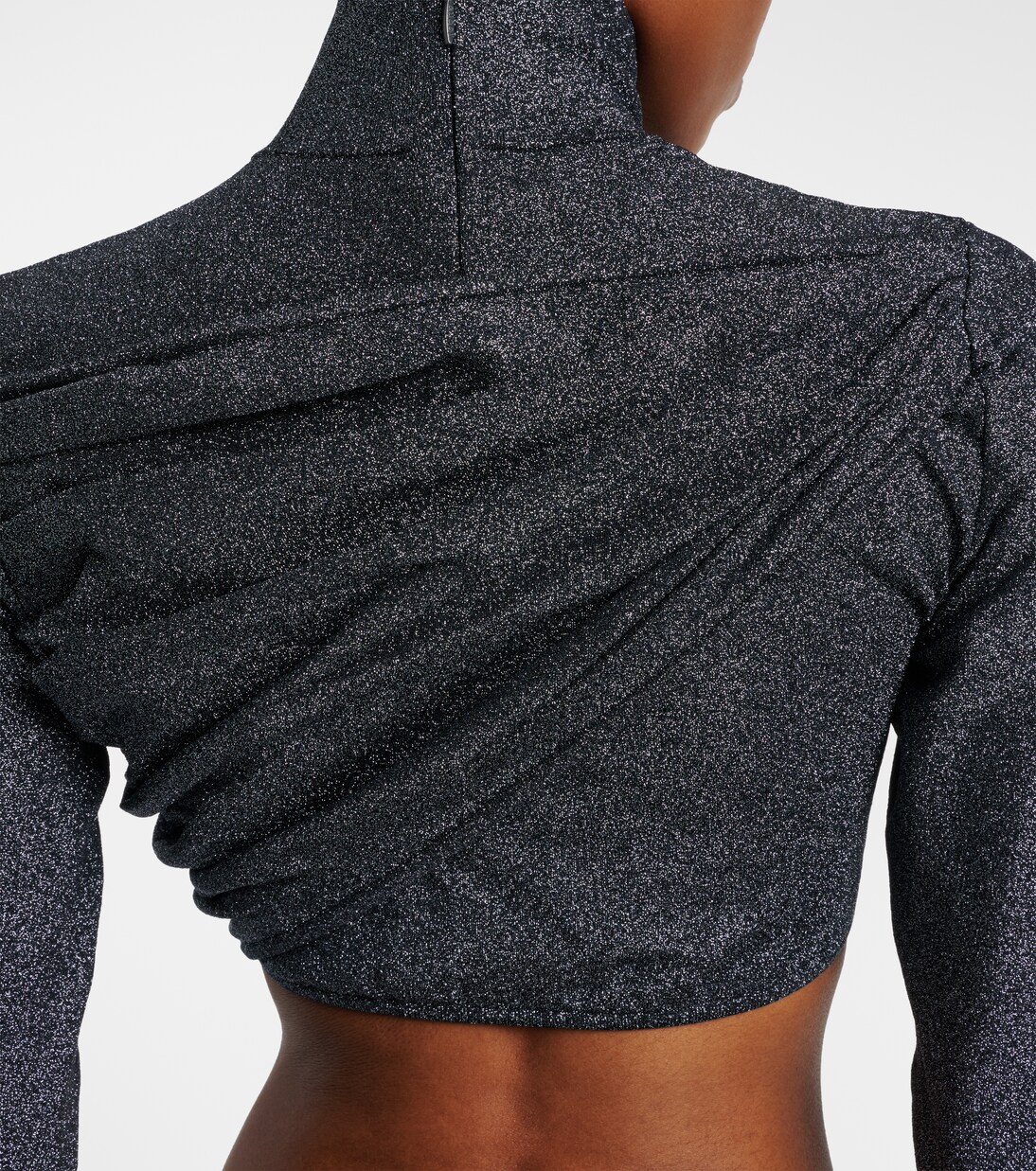 Cropped-Top aus Lamé | Gucci