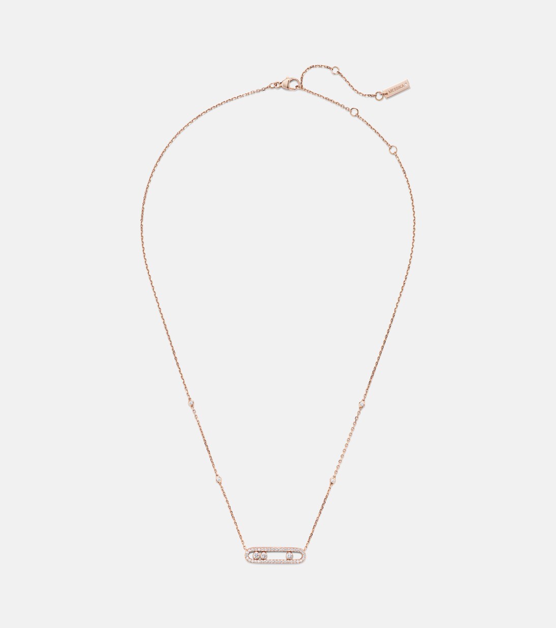 Baby Move 18kt rose gold necklace with diamonds | Messika
