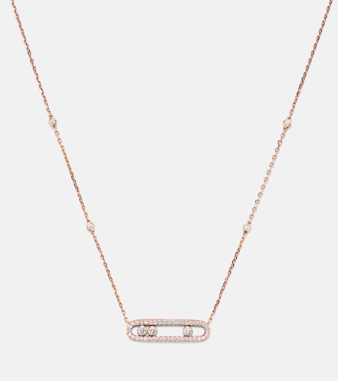 Baby Move 18kt rose gold necklace with diamonds | Messika